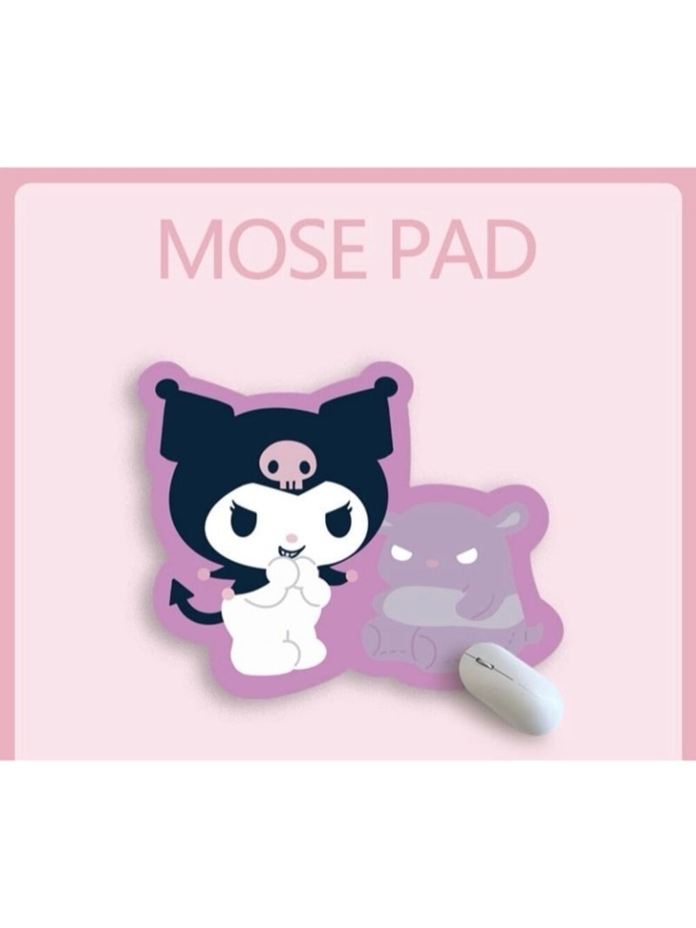 Kuromi Kawaii Mouse Pad Non Slip Desk Mat Cute Purple Gaming Office